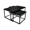 Coffee tables - Black - Mango wood/iron - Set of 3