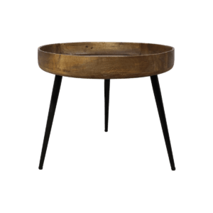 Side table Ventura - 50x50 cm - natural - Black, Iron, Natural, Wit, Wood, Iron, Mango, Metal, Wood, Bed, Living