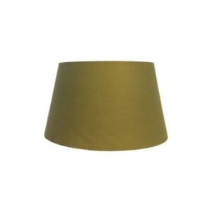 HSM Collection-Round Lampshade Conical Medium-ø35/26x24-Olive Green-Fabric - Green, Wit