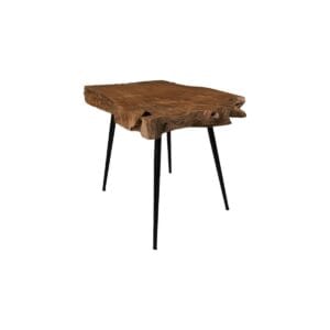 Coffee Table  - 80x50x53 - Natural - Teak/metal - Natural, Teak, Wood, Natural, Metal, Rust, Teak, Wood, Solid, Living, Teak