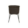 Diningroomchair Luca Set of 2 - 57x60x81 - Espresso/Black - Teddy/bouclé/metal