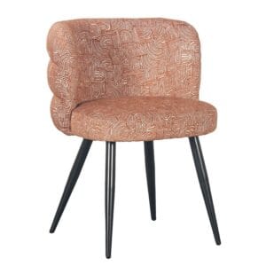 Cloud Chair Safiya Terracotta  (Set of 2) - Black, Brown, Iron, Red, White, Soft, Iron, Metal, Wood, Iron