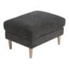 Bologna Pouf - Pouf, dark gray with natural wooden legs, HN1045