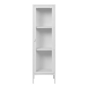 Brisbane Slim Display Cabinet - White, Glas, Glass, Metal, Steel Brisbane Slim Display Cabinet - White, Glas, Glass, Metal, Steel