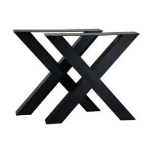 HSM Collection-Table leg Model X S/2-75x15x72 (100x100mm)-Black-Metal - Black, Wit, Metal, Powder coated HSM Collection-Table leg Model X S/2-75x15x72 (100x100mm)-Black-Metal - Black, Wit, Metal, Powder coated