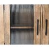 Display cabinet with Glass - 80x40x70 - Natural - Mangowood/Glass