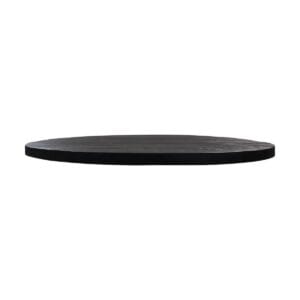 HSM Collection-Oval Coffee Table Top-120x80x4.5-Black-Mango - Black, Fur, Sand, Wit, Wood, Mango, Wood