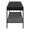 Vita Bench - black, steel, 100x36x48.5cm