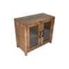 Display cabinet with Glass - 80x40x70 - Natural - Mangowood/Glass