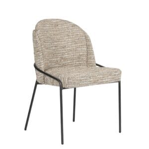 Fjord Chair Coco (Set of 2) - Beige, Black, Iron, Wit, Wood, Iron, Metal, Wood, Iron