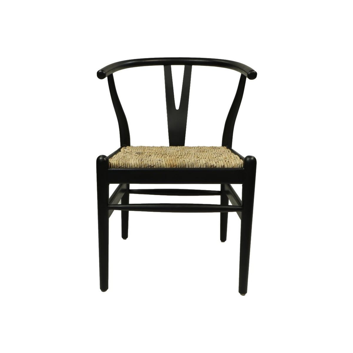 Diningroomchair Delilah - 50x41x78 - Natural/Black - Mahogany/banana leaf