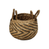 2 Piece Storage Basket Set - natural/black - Water Hyacinth