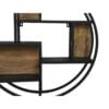 Round wall decoration rack - Ø75x16 - Mangowood/Metal - Black/Natural