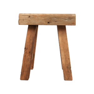 Stool Napels - 40 cm - solid teak - Natural, Teak, Wit, Wood, Natural, Teak, Wood, Solid, Kitchen, Living, Teak