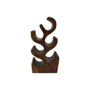 Bottle rack 6 Bottles  27x18x50 - Natural finish - Munggur - Munggur, Natural, Wood, Natural, Munggur, Wood, Solid