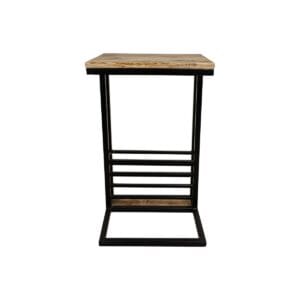 Side Table Magazine Rack - mango wood/iron - Fur, Iron, Mango, Wit, Wood, Iron, Mango, Metal, Wood
