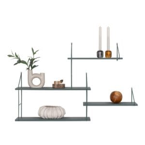 Harlem Shelf - Black/green - Black, Green, Wit, Wood, Steel, Wood