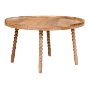 Jammu Coffee Table - Nature, Ø60x35 cm - Brown, Mango, Natural, Wood, Natural, Mango, Wood