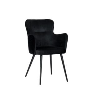 Wing chair black (Set of 2) - Black, Red, Sand, White, Wood, Aluminium, Metal, Powder coated, Wood