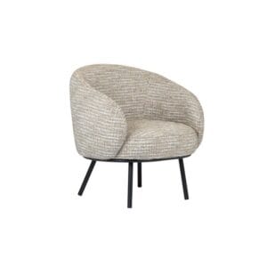 Mars Lounge chair Coco - Beige, Black, Brown, Gold, Iron, Red, Gold, Iron, Metal, Powder coated, Wood