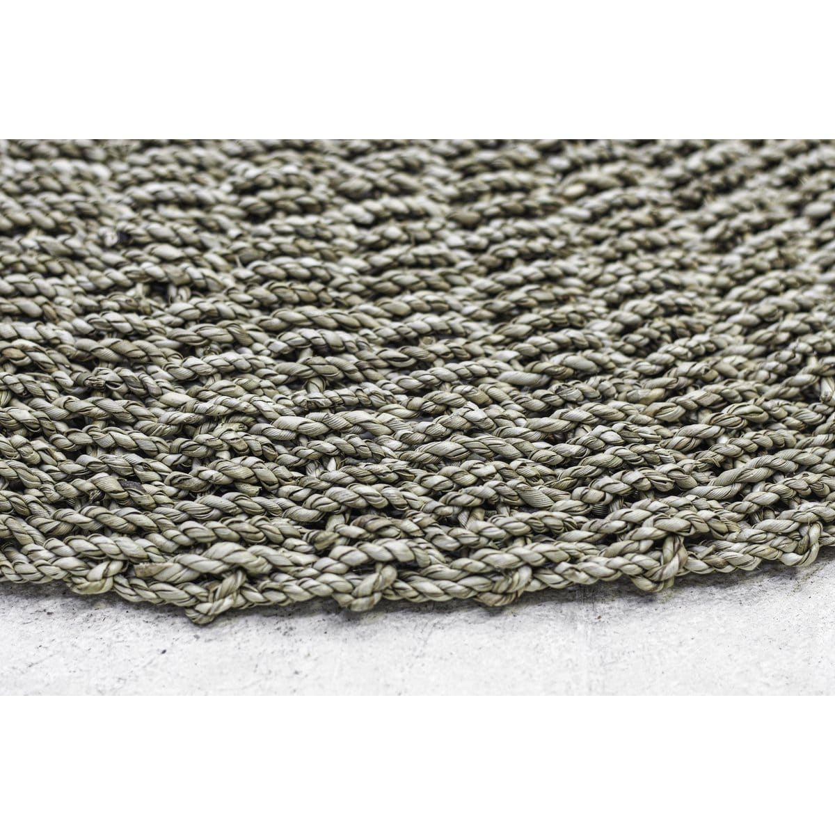 Rug - ø120 cm - raffia/seagrass - natural