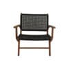 Garden chair Rio with arm - 80x80x67 - Black/Natural - Teak/banana leaf