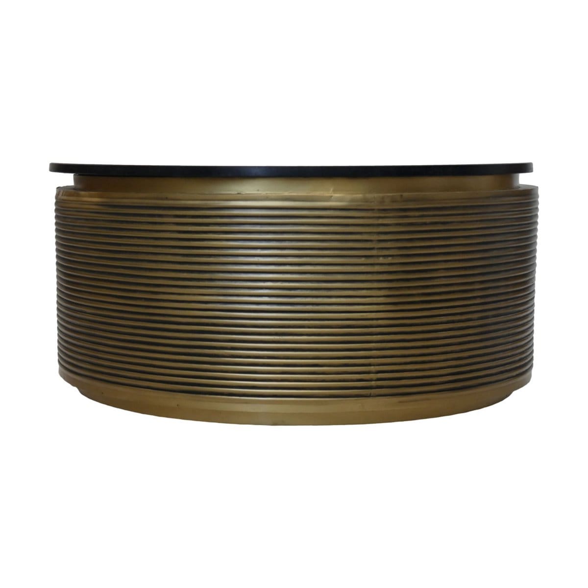 Coffee Table Marble - ø80x40 - Black/Gold - Marble/metal