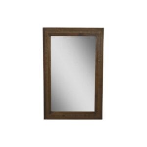 HSM Collection-Rectangular Mirror-120x3x80-Natural-Rattan/Teak - Natural, Teak, Wit, Natural, Rattan, Teak, Living