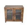 Display cabinet with Glass - 80x40x70 - Natural - Mangowood/Glass