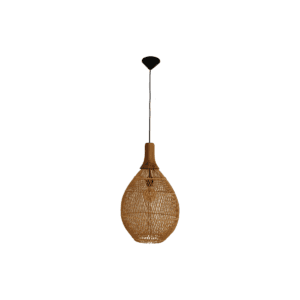 Hanging lamp Rotan - 34x34x58 - Natural - Rotan/teak - Natural, Teak, Natural, Rattan, Teak
