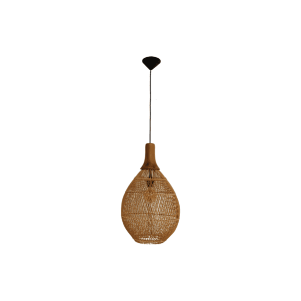 Hanging lamp Rotan - 34x34x58 - Natural - Rotan/teak