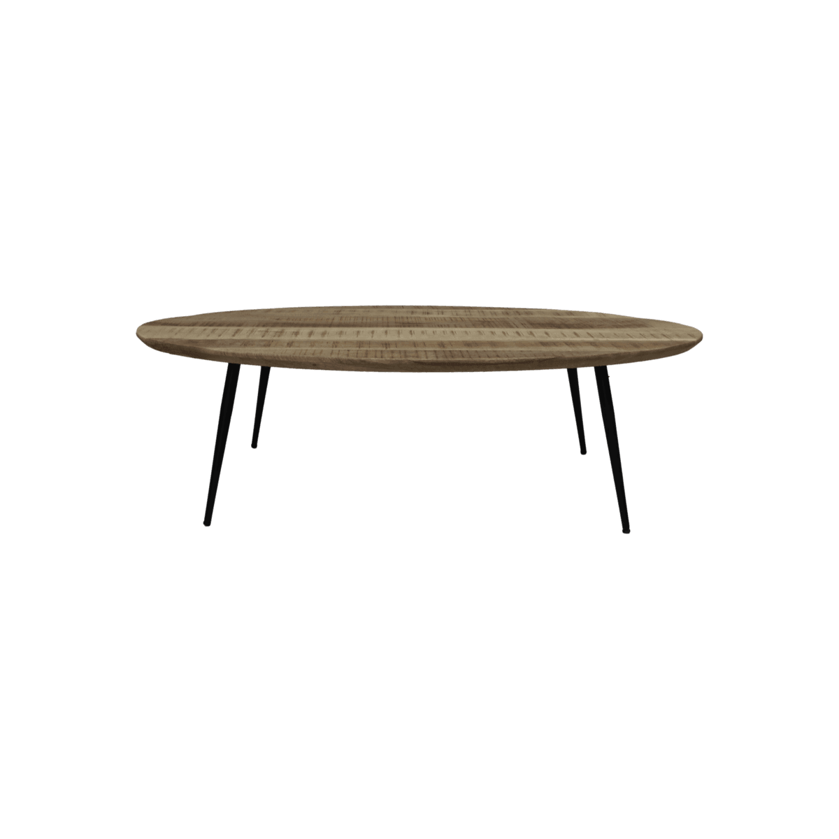 Coffee table Bern oval - 130x80x38 - Natural/black - Mango wood/metal