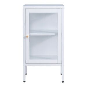 Dalby Cabinet - White - White, Wit, Glas, Glass, Steel Dalby Cabinet - White - White, Wit, Glas, Glass, Steel