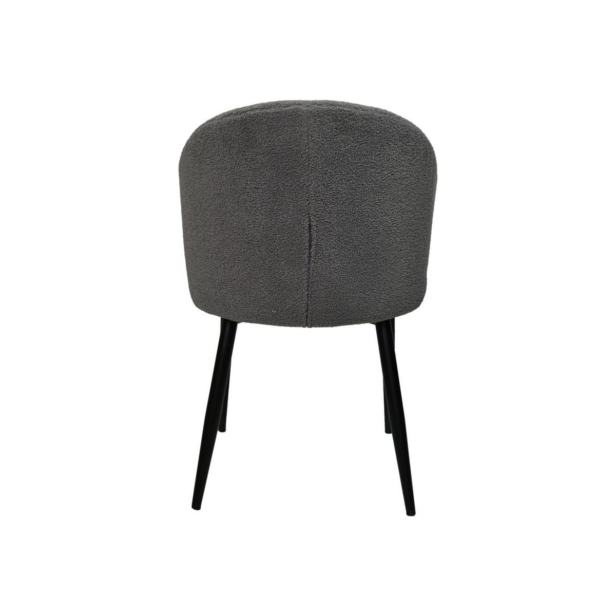 Diningroomchair Yuna - Grey - Teddy/metal - Set of 2