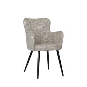 Wing chair Coco (Set of 2) - Black, Red, Sand, White, Wood, Aluminium, Metal, Powder coated, Wood
