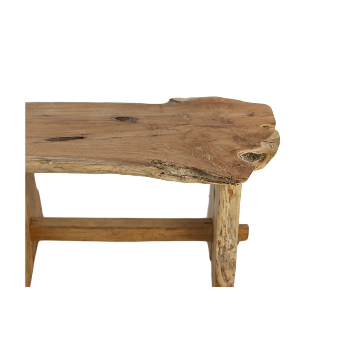 Teak bench - 80x40x45cm - Natural teak