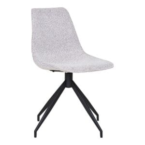 Monaco Dining Chair - Sand, 48x43cm - Set of 2 - Black, Fur, Sand, Wit, Wood, Metal, Steel, Wood, Luxury