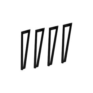 Tableleg V-Model - 20x10,5x72 - Powder coated Black - metal - Set of 4 - Black, Wit, Metal, Powder coated, Rust Tableleg V-Model - 20x10,5x72 - Powder coated Black - metal - Set of 4 - Black, Wit, Metal, Powder coated, Rust