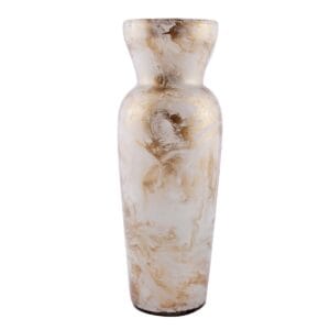 GLASS VASE SUN M (Set of 6) - Brown, Gold, White, Glas, Glass, Gold