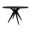 Round dining table - ø140x76 - Black - Mangowood/metal