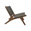 Loungechair Garden Rio - 66x80x65 - off white/Natural - Teak/banana leaf