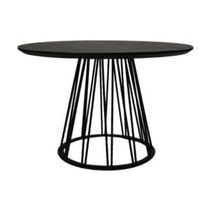Round table Zurich - ø120x78 - Black - Mango wood/metal - Black, Fur, Natural, Wit, Wood, Natural, Mango, Metal, Wood, Solid, Mango