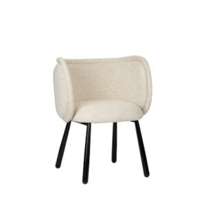 Panda Arm Chair White Pearl - Beige, Black, Iron, Red, White, Iron, Powder coated, Bed, Living, Office