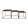 Coffee table set Austin - recycled Java wood/iron