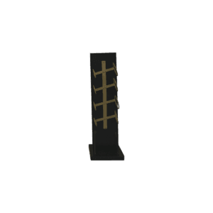 Standing winerack 4 Bottles - 25x25x80 - Black/Gold - Mangowood/metal - Black, Gold, Mango, Wit, Wood, Gold, Mango, Metal, Steel, Wood, Kitchen, Living
