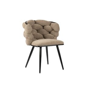 Rock chair brown (Set of 2) - Beige, Black, Brown, Red, White, Aluminium, Metal, Powder coated, Velvet, Wood