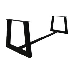 HSM Collection-Table base Trapezium + Beam-70-85x72x7.5-Black-Metal - Black, Wit, Metal, Steel, Indoor