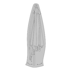 Luxury Cover  - Luxury cover for hanging parasol, 210g/m2 600D polyester PU coated, water repellant, black - Black, Polyester, Luxury