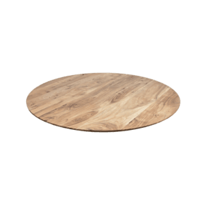 HSM Collection-Round Table Top Zurich-ø100x3.8-Natural-Acacia - Black, Natural, Sand, Wit, Wood, Metal, Wood, Solid, Acacia