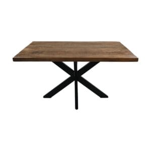 Rectangular Dining Table Melbourne - 120x80x77 - Natural/Black - Mangowood/metal - Black, Brown, Gold, Natural, Pink, Gold, Mango, Mangowood, Metal, Wood, Mango